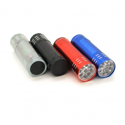Ліхтарик ручний 3A-9LED, 2 режими, живлення 3*AAA (немає в комплекті), 80х22х22, Blister