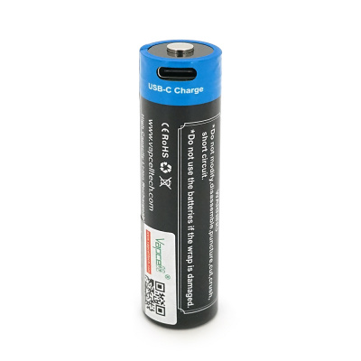 Акумулятор 18650 Li-Ion Vapcell P1840A, 4000mAh, 10A, 3.6V (2.5-4.2V), USB type-c, 2 шт. в упаковці, ціна за 1 шт