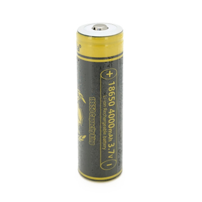 Акумулятор 18650 Li-Ion LiitoKala King-4000-JT, 4000mAh (3800-4000mAh), 3.7V (2.75-4.2V), Black/Yellow