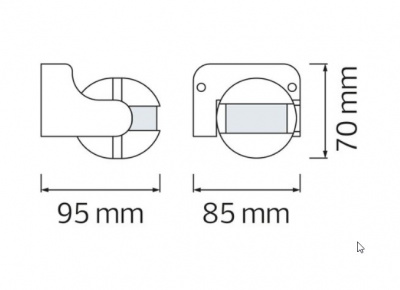 Датчик руху + сутінковий LINEA 1000W 220-240V IP44 180 градусів. 95х85х70мм білий