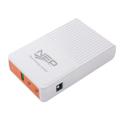 ДБЖ для роутера Mini UPS/Powerbank для роутера NEP QX-600, 5V/9V/12V, 25W, 8800mAh, БП 220/12V, White, Box