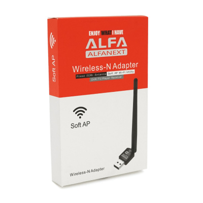 Бездротовий мережний адаптер з антеною Wi-Fi-USB LV-UW11RK-2DB RTL8188, 150Mbps, 2.4 GHz, Win10/8.1/8/7/XP, Mac OSX 10.7~10.10 and Linux, Box