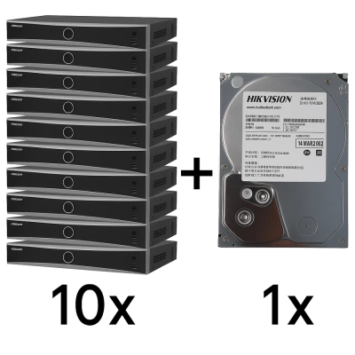 DS-7632NXI-K2(D) 10 шт + DS80HKVS-VX1 Комплект Hikvision