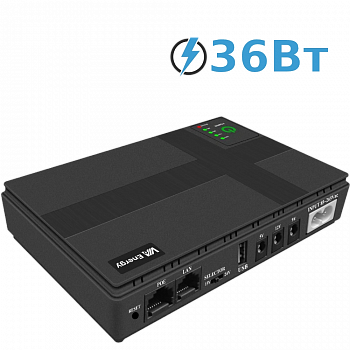 Портативне джерело живлення Mini UPS VIA Energy 2.0, ємність (10400мА • год), потужність 36Вт * год, 0,55 кг, 160 x 40 x 180 мм