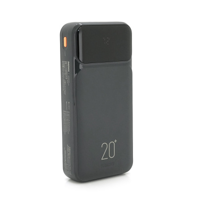 Power Bank Remax RPP-686 20000mAh, з кабелями USB+Type-C+Lighting, Black, 0.46kg