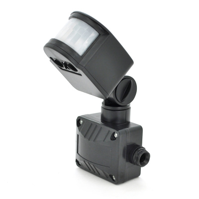 Датчик руху PIR, 180°, відстань макс. 12м, 220V, макс. навантаження 100Вт, Black