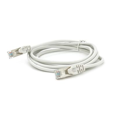 Патч-корд литий MERLION, FTP, RJ45, Cat.5e, 2m, сірий, CU, Q200