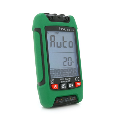 Мультиметр BAKKU Ba-2202, Вимірювання: V DC/AC, A DC/AC, Ω, C, F, °C/°F, NCV, Продзвонювання, Ліхтарик