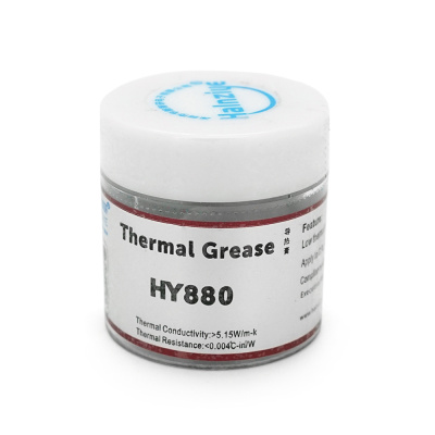 Паста термопровідна HY-880 10g, банку, Grey,> 5,15W / m-K, <0.004 ° C-in² / W, -30 ° ≈340 °, Блистер Q50