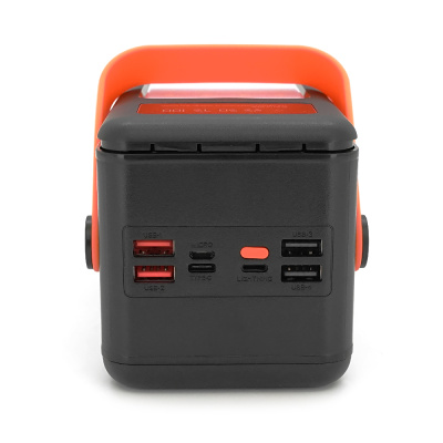 Power bank Voltronic S28 під 28х18650, Led display, Output: 22.5W, 3 кабелі (Micro-USB, Type-C, Lightning), PVC, ліхтар, Black, BOX