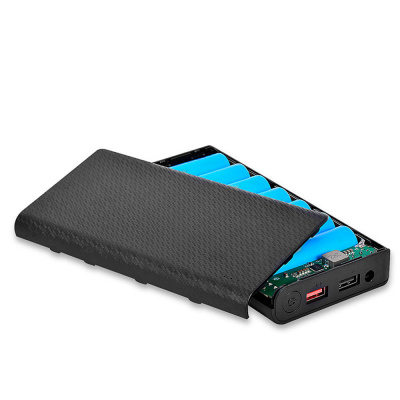 MINI ДБЖ для роутеров DC7S-PD18W, Output: USB 5V/3A, 9V/2A, 12V/1.5A, DC 5V/3A, 9V/2A, 12V/1.5A, 18650х7, 156х79х22мм, 460гр, Чорний, BOX