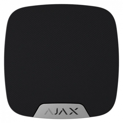 Бездротова внутрішня сирена з клемою для додаткового світлодіода Ajax Superior HomeSiren black Jeweller