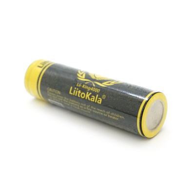 Акумулятор 18650 Li-Ion LiitoKala King-4000-JT, 4000mAh (3800-4000mAh), 3.7V (2.75-4.2V), Black/Yellow
