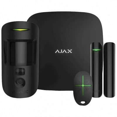 Ajax StarterKit Cam Plus HDR (8EU) UA black охоронної сигналізації Комплект
