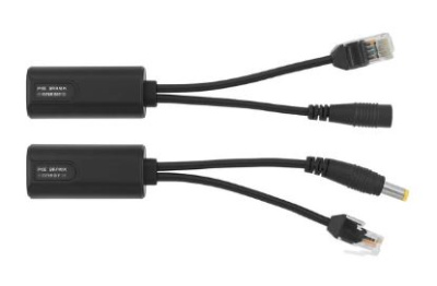 Gigabit POE пасивний інжектор (пара) (non 802.3af) DC9-56V до 2А з портами Ethernet 10/100/1000Mbps, black