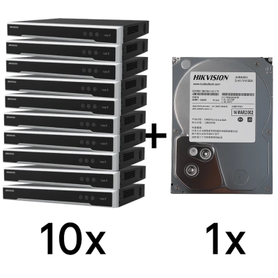 DS-7616NI-Q2(D) 10 шт + DS40HKVS-VX1 Комплект Hikvision
