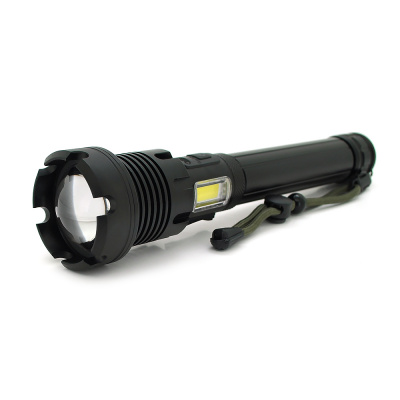 Ліхтар ручний Voltronic XHP90, 1LED XHP90, 45W, бічний світлодіод, 7 режими, ZOOM, 2х18650/6200mah, Black, IP40, кабель USB-Type-С, 260х60х35мм, BOX