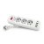 Мережевий фільтр F23U, 3 розетки EU+3 USB+PD, кнопка включення з індикатором, 2 м, 3х0,75мм, 2500W, White, Box