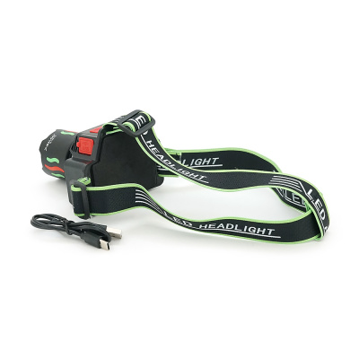 Налобний Ліхтарик Bailong BL-H36-TG, 3+3 реж., Zoom, корпус-алюміній, водостійкий, ударостійкий, вбудований акумулятор, USB кабель, BOX