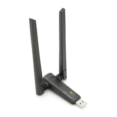 Бездротовий мережний адаптер Wi-Fi-USB Merlion LV-UAC21, RTL8811CU, з 2-ма антенами 10см, 802.11 a/b/g/n, 600MB, 2.4 GHz, Blister Q50