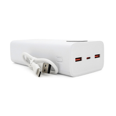 Power Bank FONENG P55 30000mAh, 2*USB+Tepe-C, White, 0.580kg, Box
