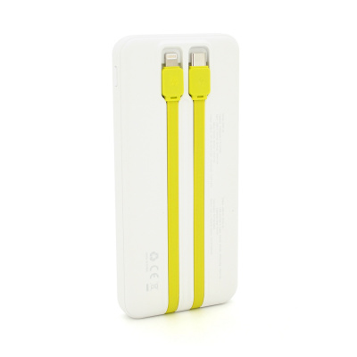 Powerbank 7go GPW-06 10000mAh, 22.5W, Кабелю Type-C + Lighting, 0,250 kg, White, Box