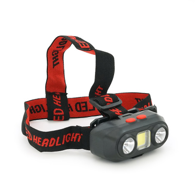 Налобний Ліхтарик KX-303, 3+3 реж., COB, корпус-пластик, водостійкий, 18650 акумулятор, USB кабель, BOX